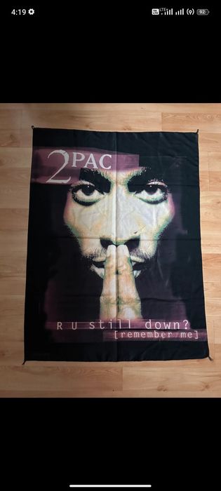 Unikatowa- kolekcjonerska chusta ścienna 2Pac - R U Still Down?