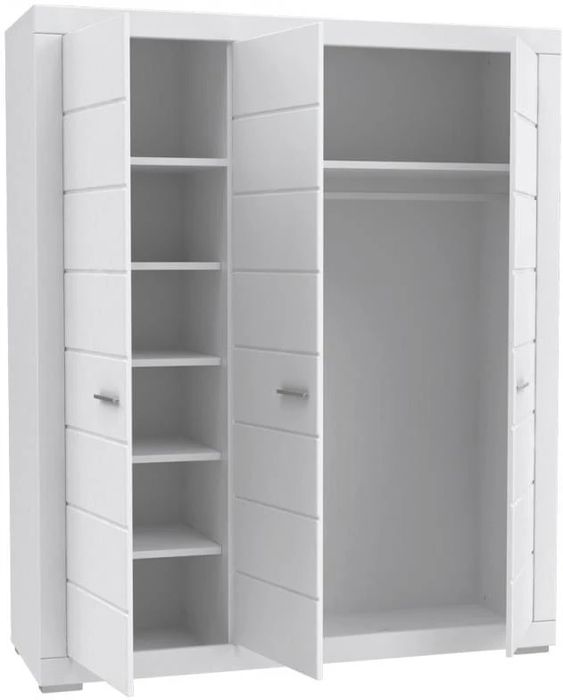 Zestaw (sprzedam osobno)Szafa regał komoda Forte meble Snow