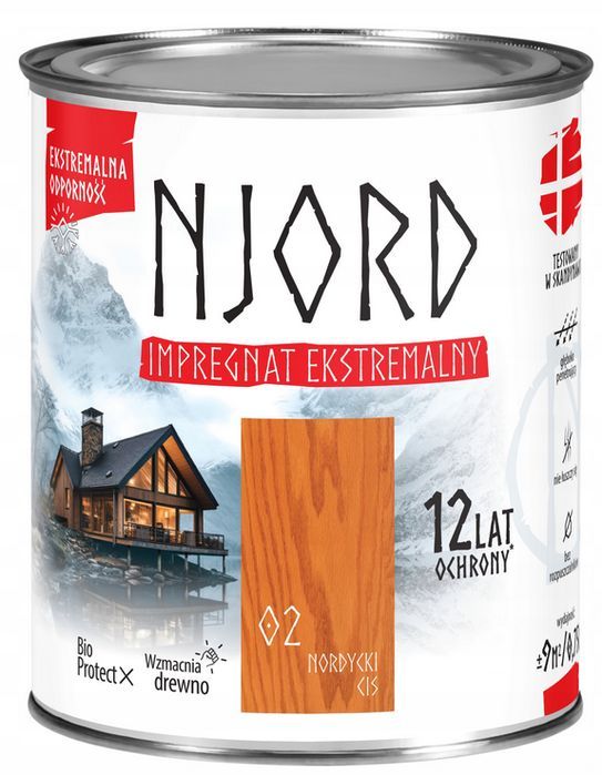 Njord Impregnat Ekstremalny Do Drewna Nordycki Cis 0,75l 02