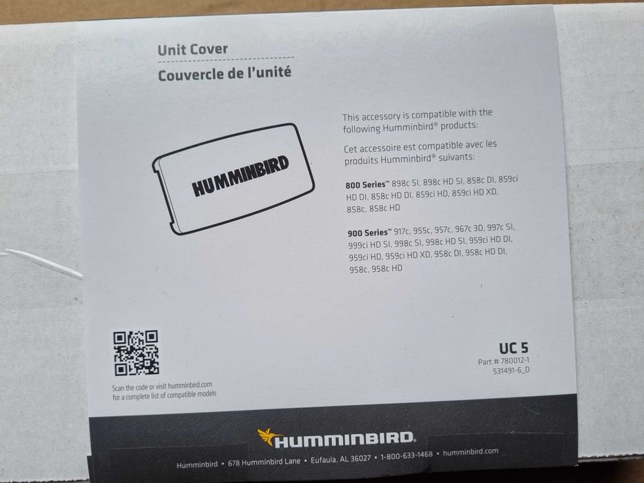 cover osłona na wyświetacz humminbird 800/900 uc5