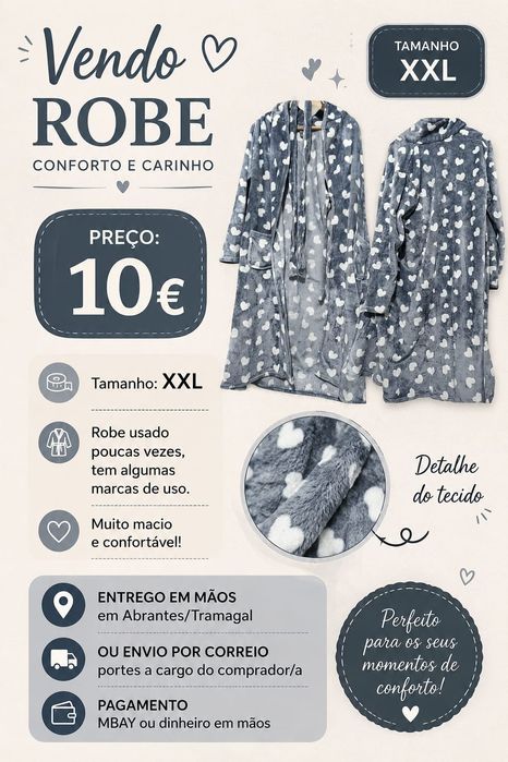 Robe super macio e confortável