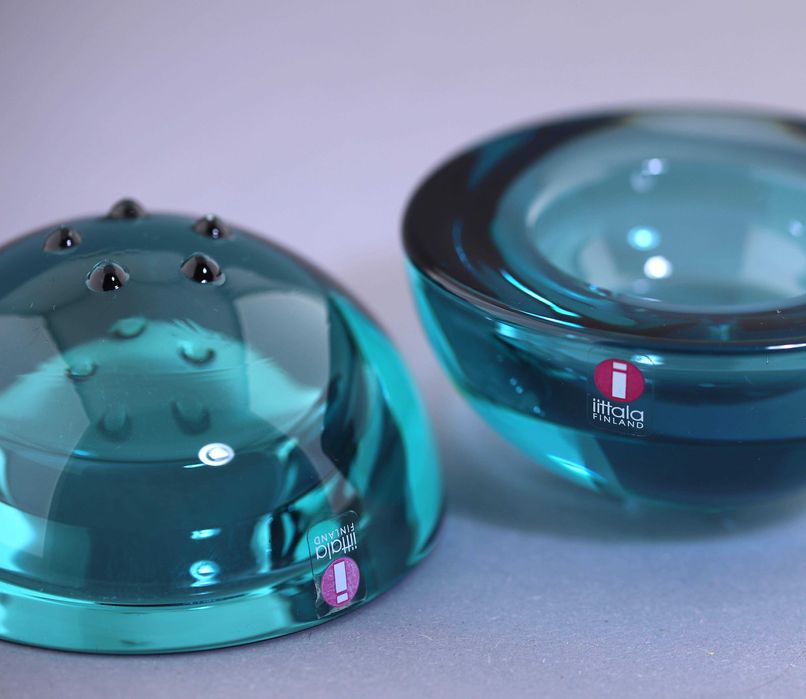 Zestaw świeczników turkusowe Ballo proj Annaleena Hakatie Iittala
