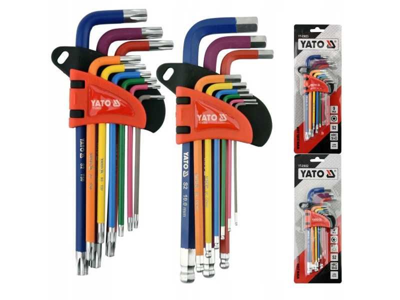 Yato Zestaw Klucze Imbusowe Torx + Imbus Z Kulką Długie T10–T50 1,5–10