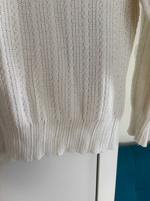 Biały sweter Handmade M