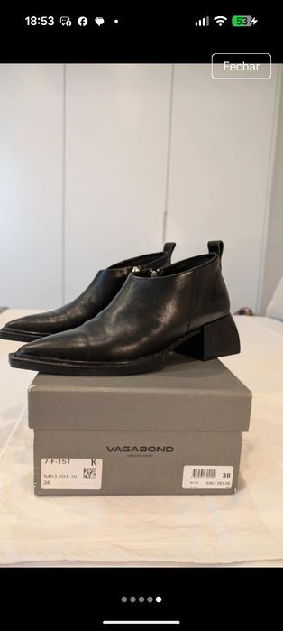 Sapatos botins pretos Vagabond 38