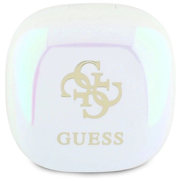 Słuchawki Bluetooth Guess Iridescent 4G Printed Logo TWS + stacja doku