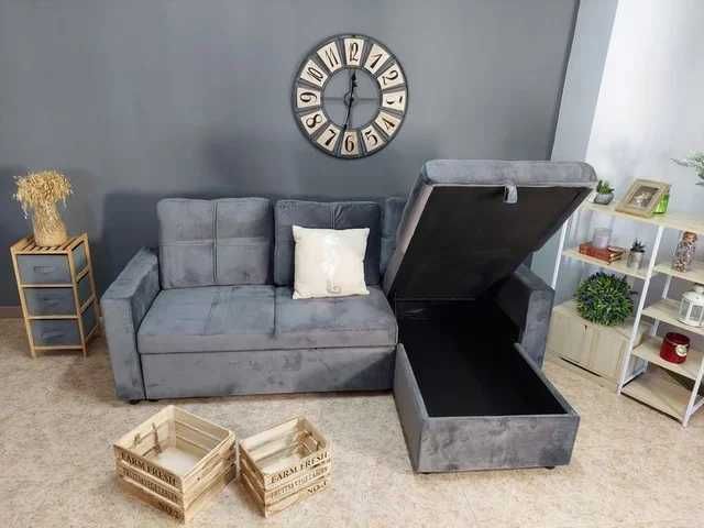 Sofá-cama com espaço de arrumação - envio grátis