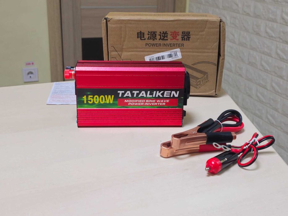 Інвертор TATALIKEN 1500W 12/220V з клемами під АКБ