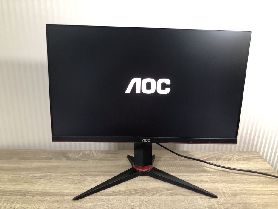 Монітор AOC 24G2U5 23.8', 75hz, 1мс, 1080p Full HD, Free-sync, USB хаб і динаміки вбудовані
