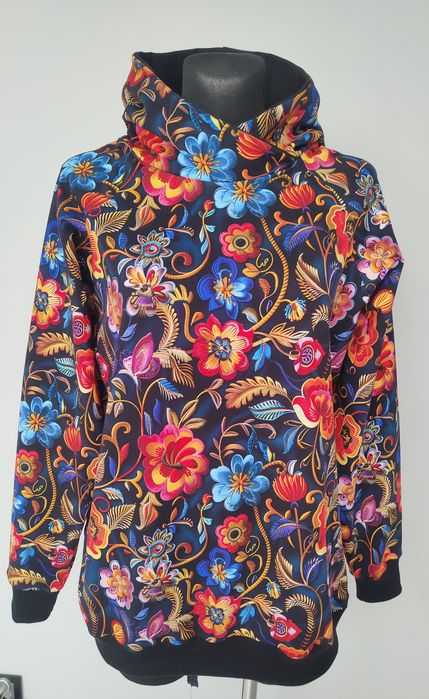 Bluza damska Handmade nowa print folkowy oversize