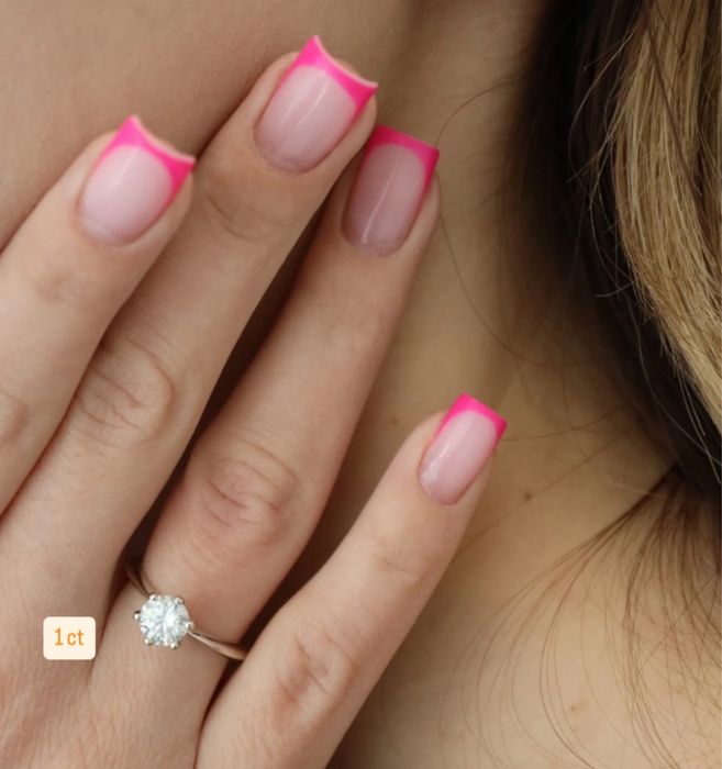 1 ct 6,5 мм 16 17 размер кольцо с бриллиантом муассанитом серебрянное