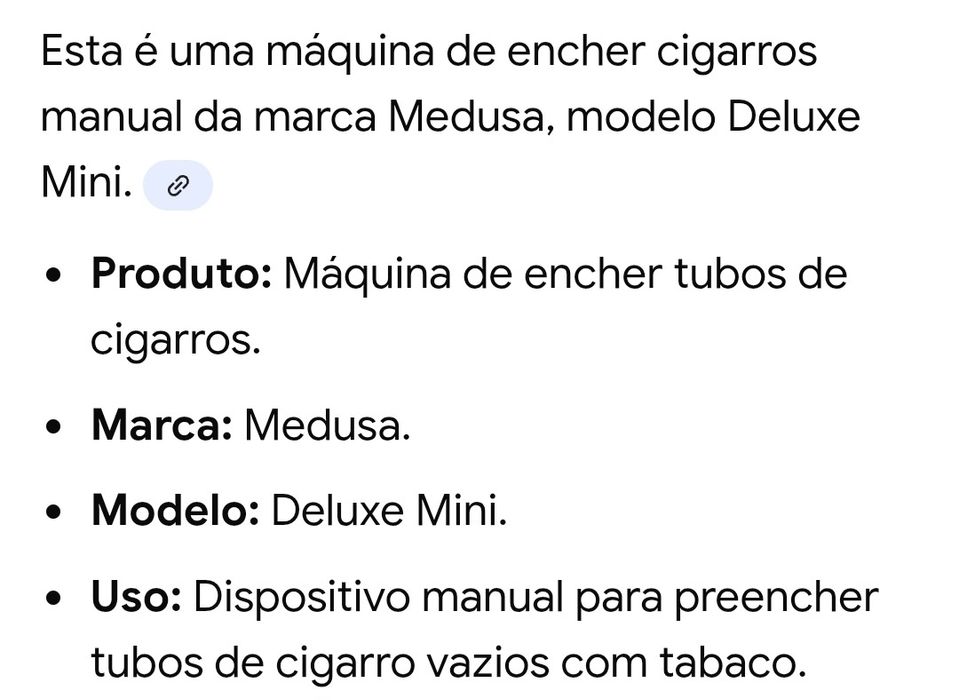 Máquina de Encher Cigarros Manual Medusa