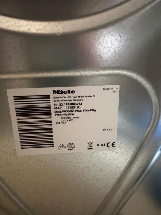 Miele WCG660 WCS TDos&9kg