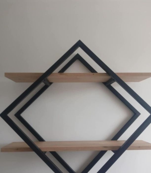 Półka loft  romb, dąb Artisan