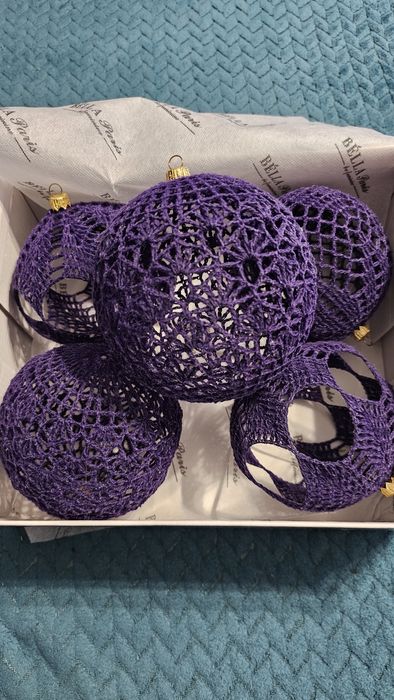 Ozdoby choinkowe Bombki robione na szydełku