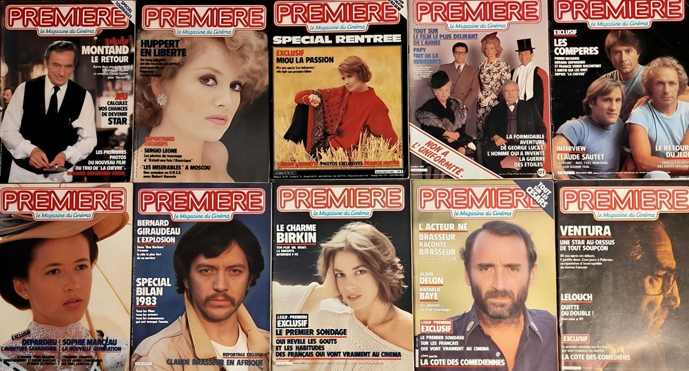 72 números da revista Premiere, Le Magazine du Cinéma. Lote, 54€!