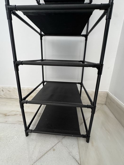 Sapateira Vertical Alta 10 Níveis Preta – Organizador