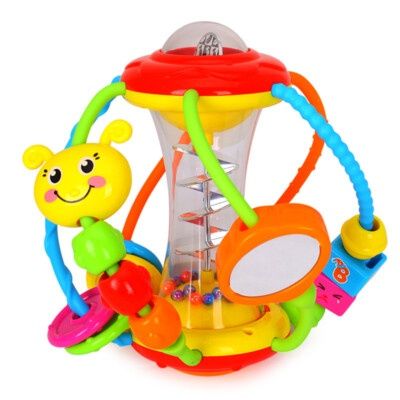 Kolorowa edukacyjna kula grzechotka Hola 929 używana super stan