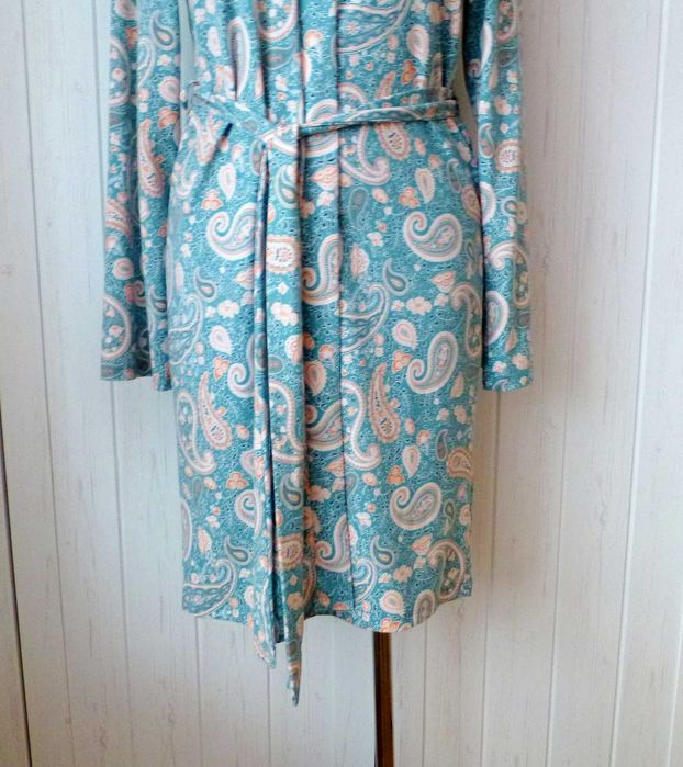 Tu clothing elegancki szlafrok podomka wzór paisley S