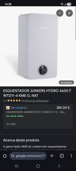 Esquentador Junkers