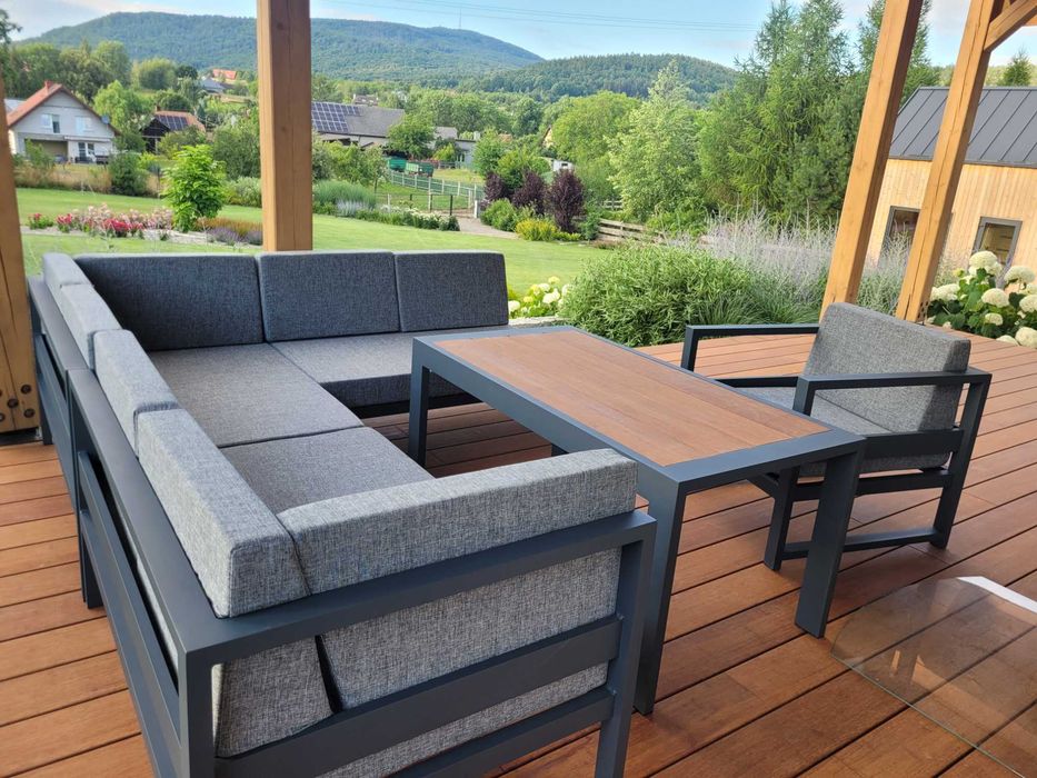 Narożnik na taras Meble modułowe ogrodowe  aluminium 100% produkt PL + wysyłka gratis