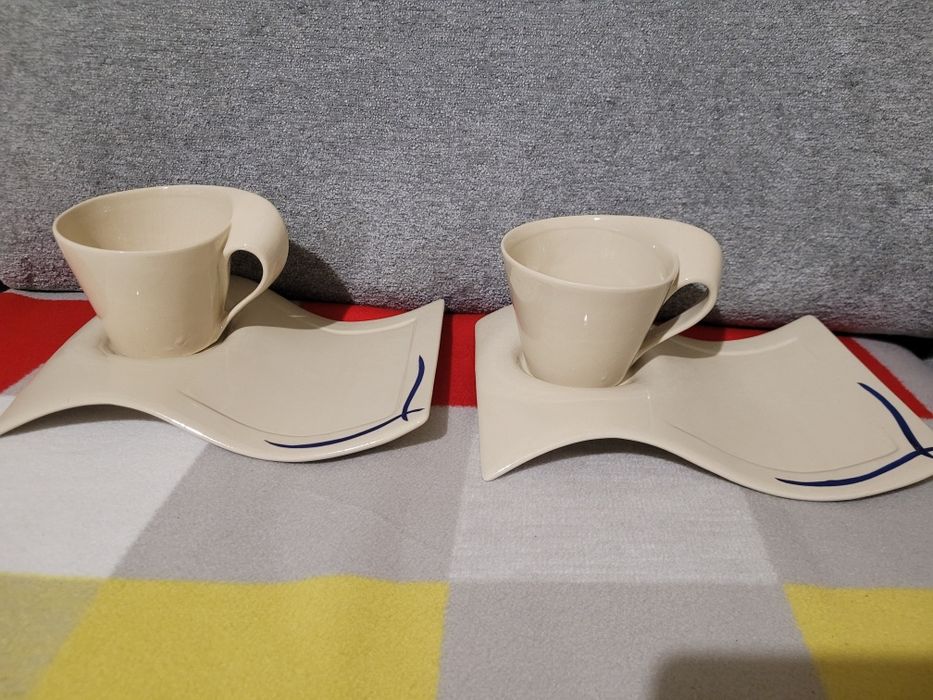 2 zestawy do Cappuccino filiżanki I spodki