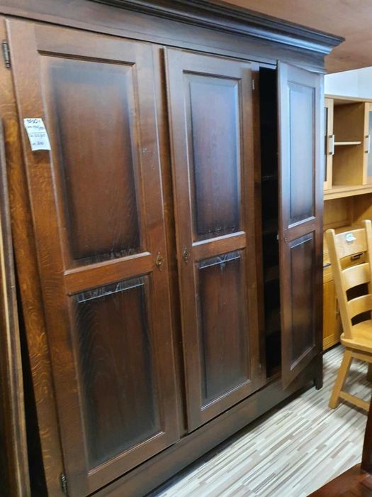 Szafa drewniana trzydrzwiowa lite drewno dębowe solidna FV DOWÓZ