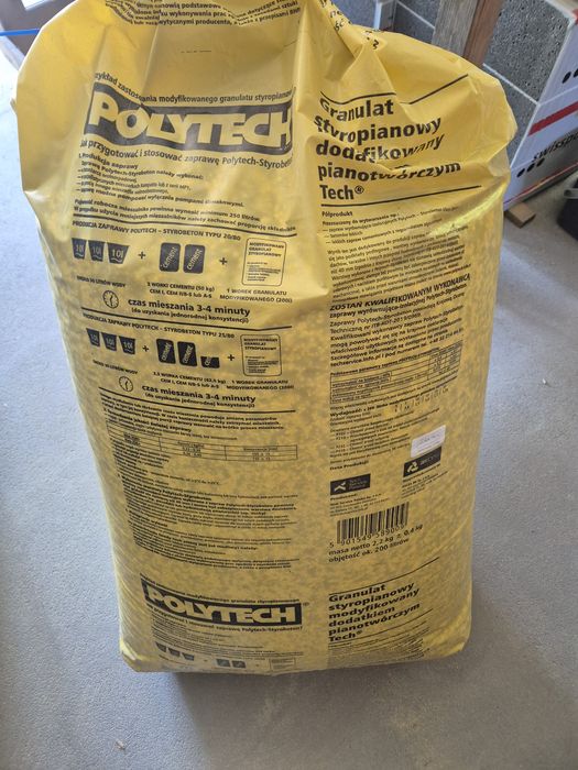 Sprzedam granulat styropianowy polytech 200L