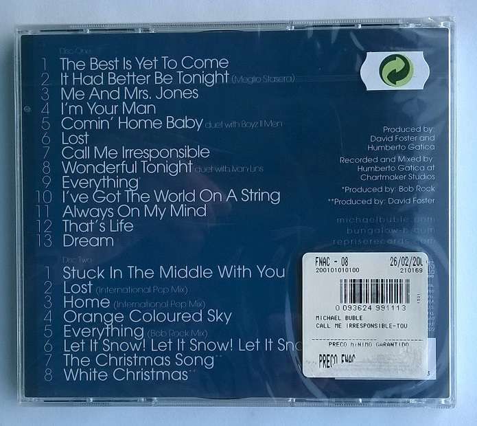 CD Michael Buble - Call Me Irresponsible - 2 CD64751952687491121