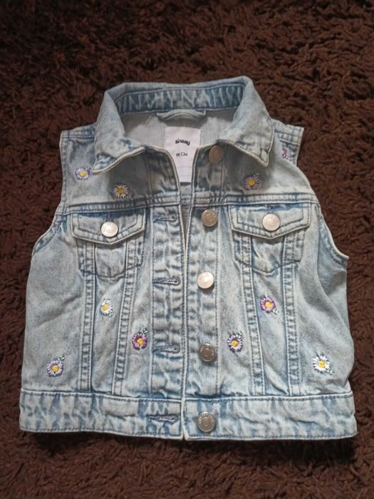 Kamizelka jeansowa dla dziewczynki 98