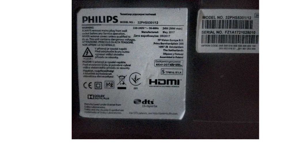 części telewizora philips 32calowego z hdmi
