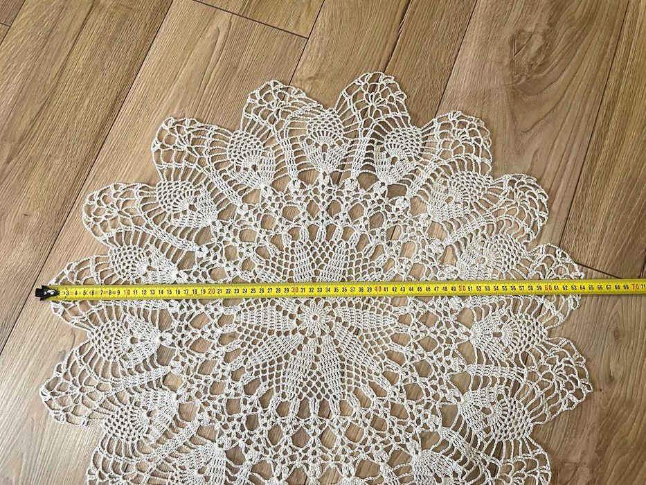 Serweta szydełkowa beż/ecru handmade śr. 64 cm 45 zł