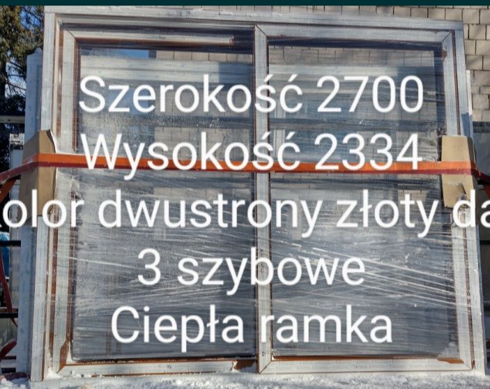 Okna Antracyt 3 szyby 50% 158x122