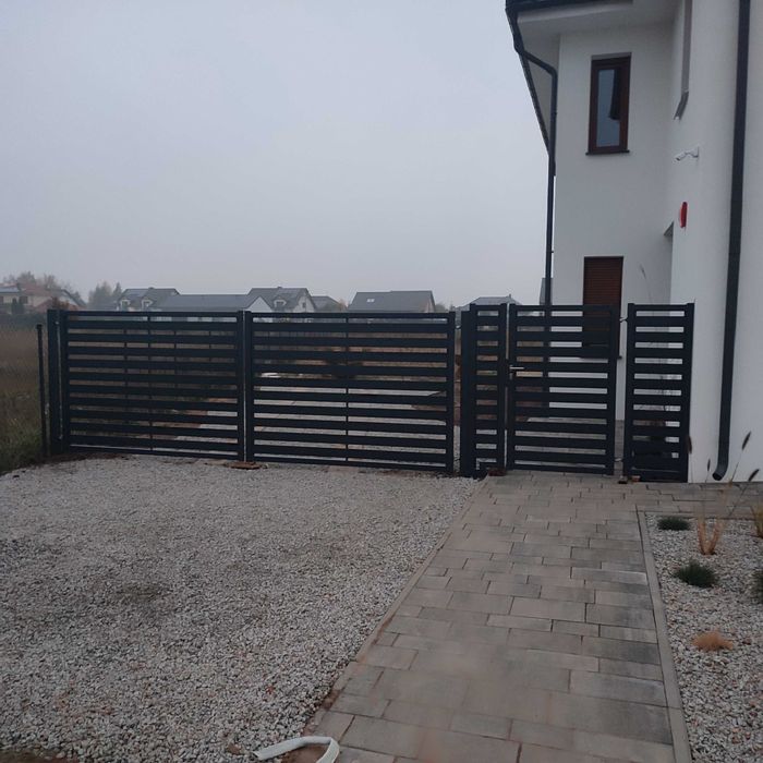 Brama wjazdowa na wymiar. Furtka brama panelowa.