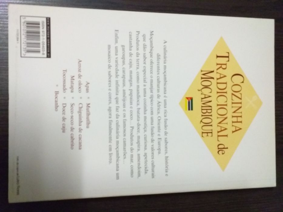 SEM USO Livro cozinha tradicional de Moçambique, Paola Rolleta,editora Europa-América,em mão,veja zonas