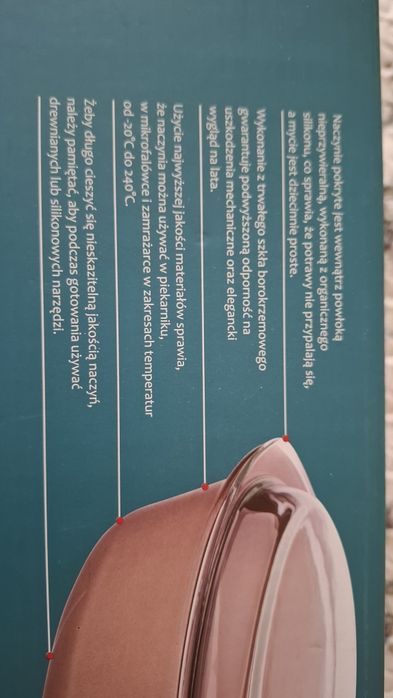 Naczynie żaroodporne szklane 3,5l  powłoka non-stick