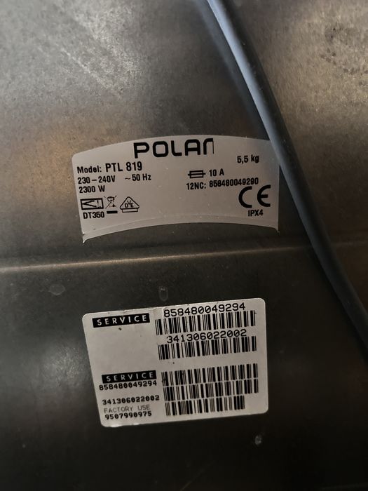 Polar PTL 819 pralka uszkodzony