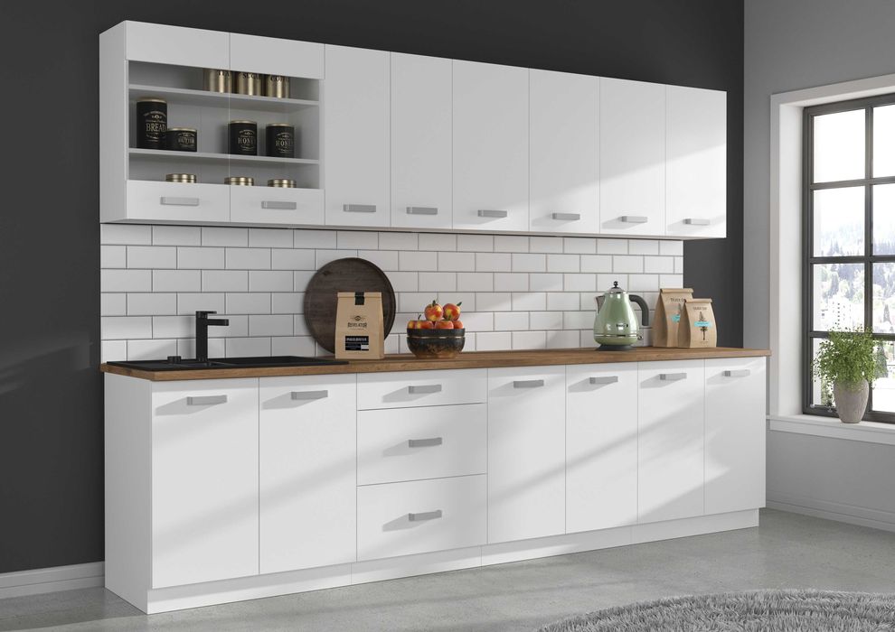 Meble kuchenne, modułowa kuchnia WHITE MAT biały mat