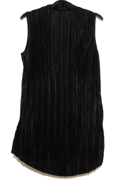 Top plissado preto s/mangas H&M Tam M Novo