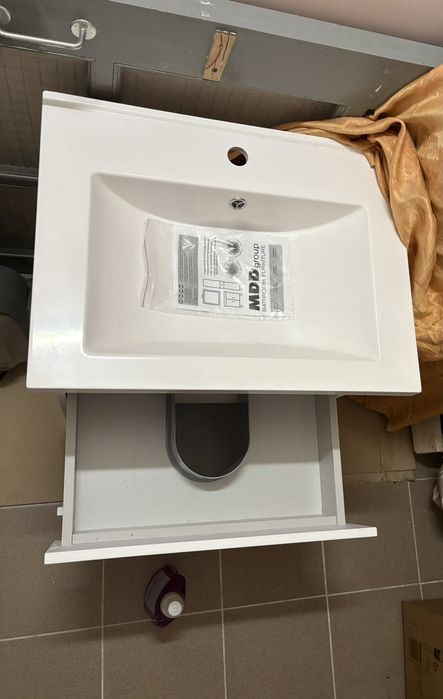Тумба Мойдодир Soft White 60 з умивальником Cosmo