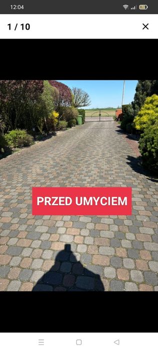 Mycie kostki brukowej