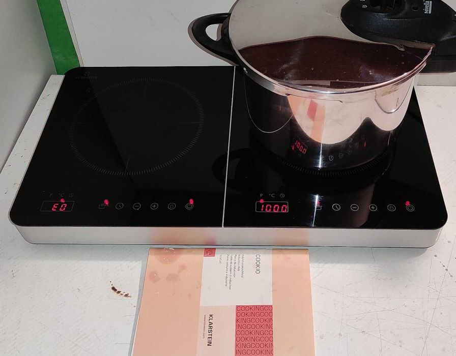 Подвійна індукційна плита Klarstein Cookio 3500 Вт таймер склокераміка