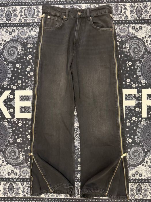 Zara flared zip jeans,нові,розміри:36,38,40,42,44