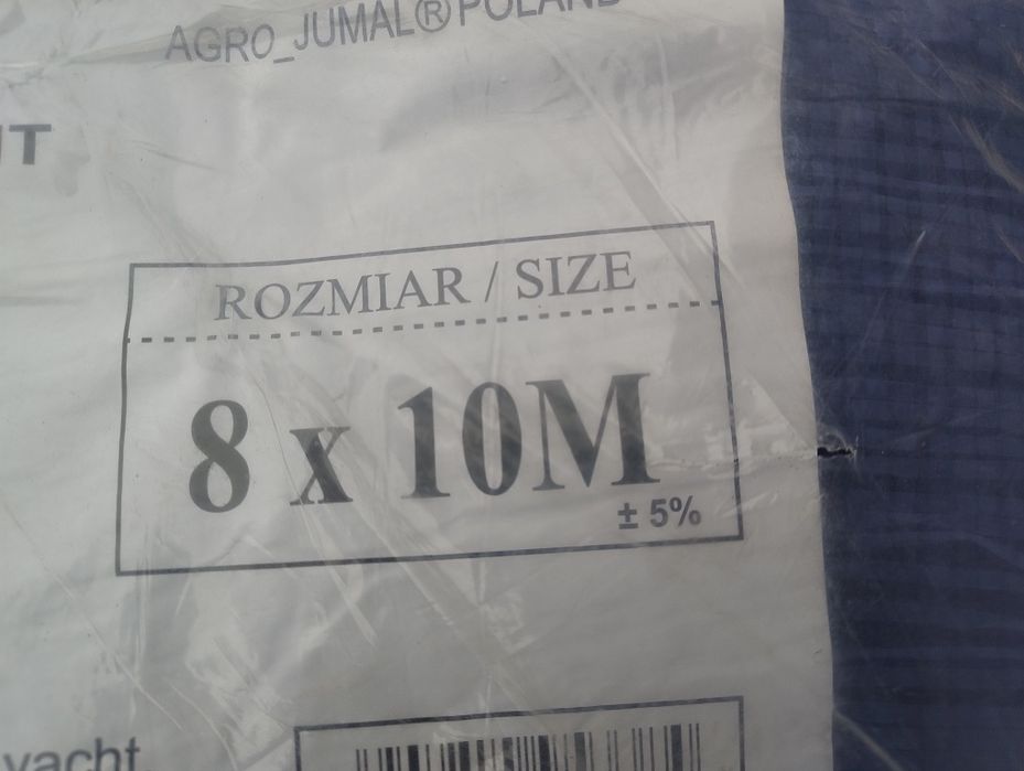 Plandeka 8x10 + otwory mocujace