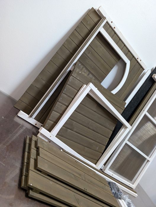 Drewniana Buda dla Psa Doug z Przedsionkiem M 103,7x112x70cm - NOWA
