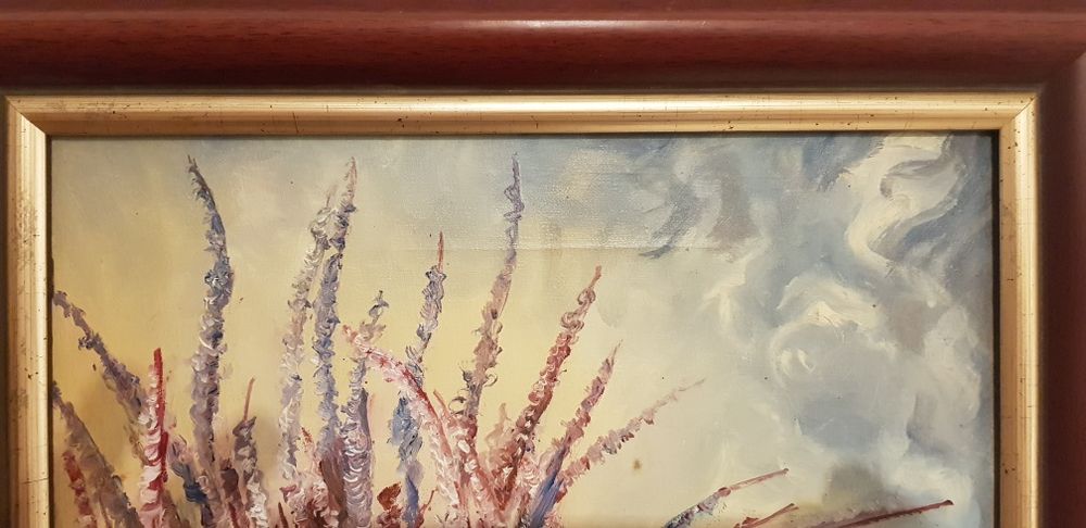 Obraz recznie malowany 30x40 cm/Grzybobranie/ wroclaw