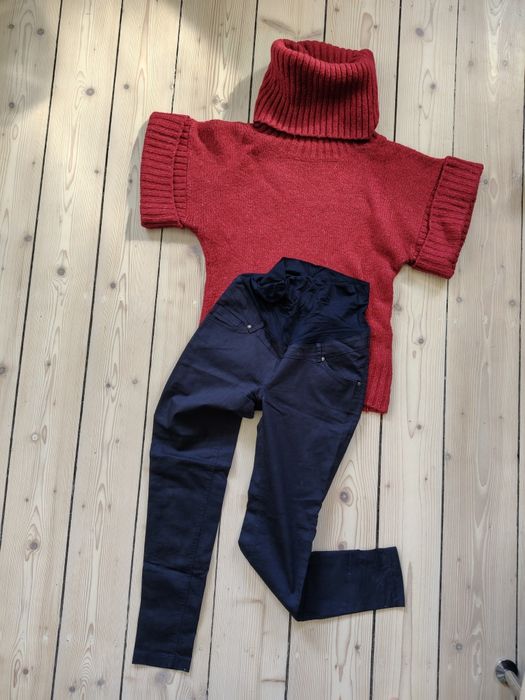 Ubranie ciążowe, komplet: spodnie happymum i sweter RESERVED
