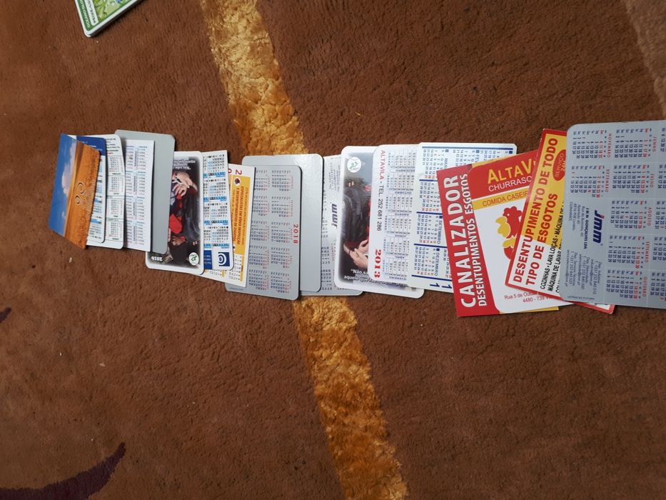 Lote 18 calendários de bolso