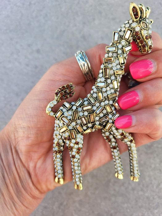 Broszka żyrafa  duża