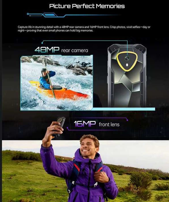 Cubot KingKong Mini 4. 16Gb(6+10)/128Gb, 90Hz, 48Mp/16Mp, 4700Ma, NFC